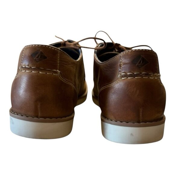 Sperry Mens Newman Oxford Plain Toe Dress Shoes~Size 13M~British Tan Topsiders - Picture 11 of 12